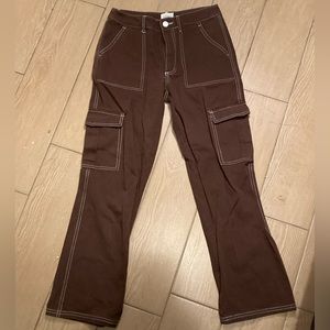 Brown Straight Tillys Cargo Pants